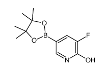 3-氟-5-(4,4,5,5-四甲基-1,3,2-二氧杂环戊硼烷-2-基)2-羟基吡啶结构式