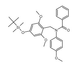 N-(4-tert-butyldimethylsiloxy-2,6-dimethoxybenzyl)-N-(4-methoxyphenyl)benzamide Structure