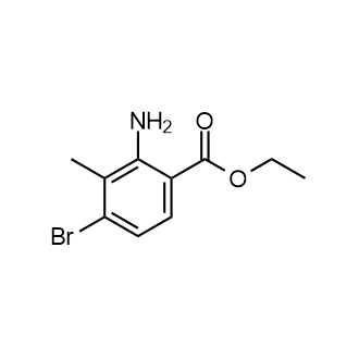 2-氨基-4-溴-3-甲基苯甲酸乙酯结构式