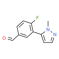 4-fluoro-3-(1-methyl-1H-pyrazol-5-yl)benzaldehyde图片