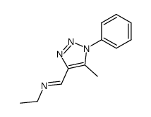 (E)-N-ethyl-1-(5-methyl-1-phenyl-1H-1,2,3-triazol-4-yl)methanimine Structure
