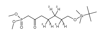 dimethyl (7-((tert-butyldimethylsilyl)oxy)-2-oxoheptyl-4,4,5,5,6,6-d6)phosphonate结构式