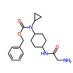 Benzyl cyclopropyl[4-(glycylamino)cyclohexyl]carbamate结构式