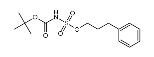 3-phenylpropyl tert-butoxycarbonylsulfamate Structure