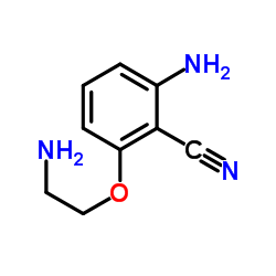 2-Amino-6-(2-aminoethoxy)benzonitrile结构式