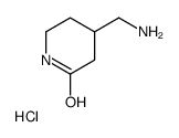 4-(Aminomethyl)-2-piperidinone hydrochloride (1:1) structure