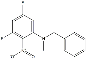 N-benzyl-3,5-difluoro-N-methyl-2-nitroaniline结构式