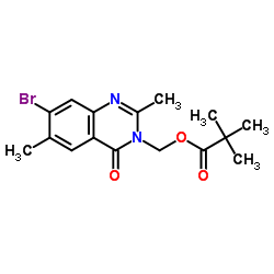 (7-Bromo-2,6-dimethyl-4-oxo-3(4H)-quinazolinyl)methyl pivalate Structure