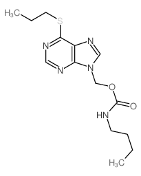 Carbamic acid, butyl-,[6-(propylthio)-9H-purin-9-yl]methyl ester (8CI) structure