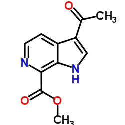 Methyl 3-acetyl-1H-pyrrolo[2,3-c]pyridine-7-carboxylate结构式
