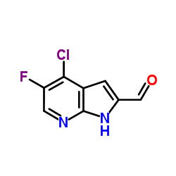 4-Chloro-5-fluoro-1H-pyrrolo[2,3-b]pyridine-2-carbaldehyde结构式