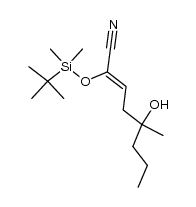 2-tert-Butyldimethylsilyloxy-5-hydroxy-5-methyl-2-octennitril Structure