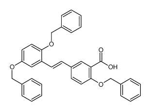 (E)-5-[2-(Beznyloxy)2-[2,5-bis(benzyloxy)phenyl]ethenyl]-benzoic Acid结构式