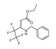 ethyl (Z)-3-benzylamino-4,4,5,5,5-pentafluoropent-2-enoate结构式