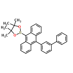 2-[10-(3-Biphenylyl)-9-anthryl]-4,4,5,5-tetramethyl-1,3,2-dioxaborolane Structure