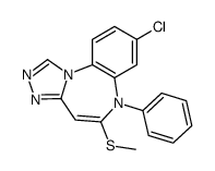 8-chloro-5-methylsulfanyl-6-phenyl-[1,2,4]triazolo[4,3-a][1,5]benzodiazepine Structure