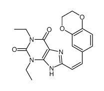 8-[(E)-2-(2,3-Dihydro-1,4-benzodioxin-6-yl)vinyl]-1,3-diethyl-3,7 -dihydro-1H-purine-2,6-dione Structure