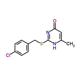 2-[(4-chlorobenzyl)sulfanyl]-6-methyl-4(3H)-pyrimidinone structure