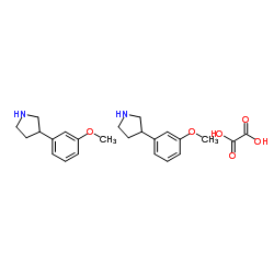 3-(3-甲氧基苯基)吡咯烷草酸盐结构式