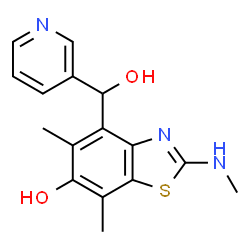 4-Benzothiazolemethanol,6-hydroxy-5,7-dimethyl-2-(methylamino)--alpha--3-pyridinyl- Structure