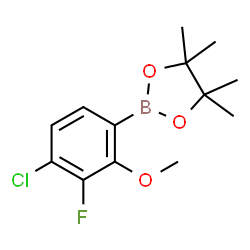 4-Chloro-3-fluoro-2-methoxyphenylboronic acid pinacol ester结构式