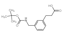 3-(3-(((tert-butoxycarbonyl)amino)methyl)phenyl)propanoic acid Structure