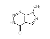 7H-Pyrazolo(3,4-d)-v-triazin-4-ol, 7-methyl- Structure