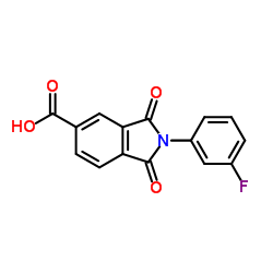 2-(3-FLUORO-PHENYL)-1,3-DIOXO-2,3-DIHYDRO-1H-ISOINDOLE-5-CARBOXYLIC ACID Structure