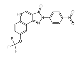 2-(4-Nitro-phenyl)-8-trifluoromethoxy-2,5-dihydro-pyrazolo[4,3-c]quinolin-3-one结构式