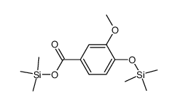 Benzoic acid, 3-methoxy-4-[(trimethylsilyl)oxy]-, trimethylsilyl ester structure
