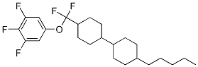 (反式,反式)-4-(二氟(3,4,5-三氟苯氧基)甲基)-4"-戊基-1,1"-联(环己烷)结构式