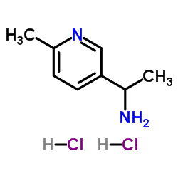 1-(6-甲基吡啶-3-基)乙胺二盐酸结构式