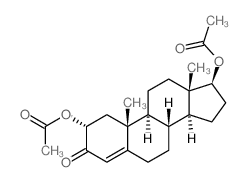 Androst-4-en-3-one, 2,17-bis (acetyloxy)-, (2.alpha.,17.beta.)- Structure