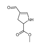 1H-Pyrrole-2-carboxylic acid, 4-formyl-2,3-dihydro-, methyl ester (9CI)结构式