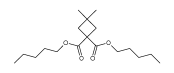 3,3-dimethyl-cyclobutane-1,1-dicarboxylic acid dipentyl ester Structure