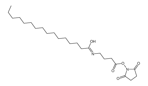 (2,5-dioxopyrrolidin-1-yl) 4-(hexadecanoylamino)butanoate结构式