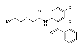 5-Chloro-2-(β-hydroxyethylaminoacetylamino)-2'-chlorobenzophenone结构式