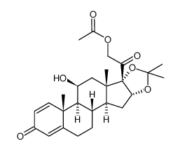 11β,16α,17α,21-tetrahydroxy-1,4-pregnadiene-3,20-dione 16,17-acetonide 21-acetate Structure