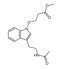 Nb-acetyl-1-(2-methoxycarbonyl)ethoxytryptamine Structure