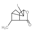 6-endo-hydroxy-5-exo-iodo-3-exo-methylnorborn-2-endo-ylcarboxylic acid γ-lactone结构式