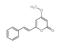 4-methoxy-6-(2-phenylethenyl)pyran-2-one结构式