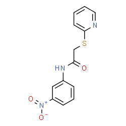 N-(3-NITROPHENYL)-2-(2-PYRIDYLTHIO)ETHANAMIDE结构式