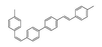 1-methyl-4-[2-[4-[4-[2-(4-methylphenyl)ethenyl]phenyl]phenyl]ethenyl]benzene结构式