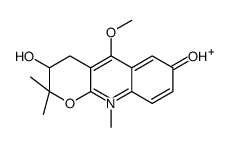 5-methoxy-2,2,10-trimethyl-3,4-dihydropyrano[2,3-b]quinolin-10-ium-3,7-diol Structure