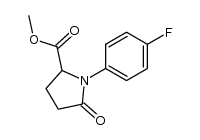 methyl N-(4-fluorophenyl)pyroglutamate结构式