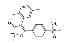 4-(3-(5-fluoro-2-methylphenyl)-5,5-dimethyl-4-oxo-4,5-dihydrofuran-2-yl)benzenesulfonamide Structure