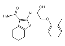 2-[[2-(2-methylphenoxy)acetyl]amino]-4,5,6,7-tetrahydro-1-benzothiophene-3-carboxamide结构式