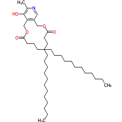 (5-Hydroxy-6-methyl-3,4-pyridinediyl)bis(methylene) dihexadecanoate Structure