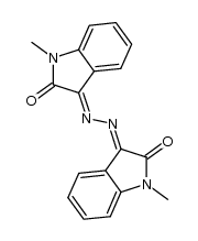 bis-(1-methyl-2-oxo-indolin-3-ylidene)-hydrazine Structure