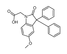 2-(5-methoxy-2-oxo-3,3-diphenylindol-1-yl)acetic acid Structure